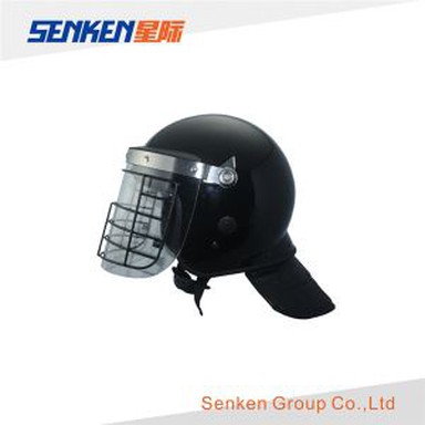 PC Shield With Metal Frame Visor Riot Police Protection complète Sécurité militaire Anti Riot Casque FBK-SK-08